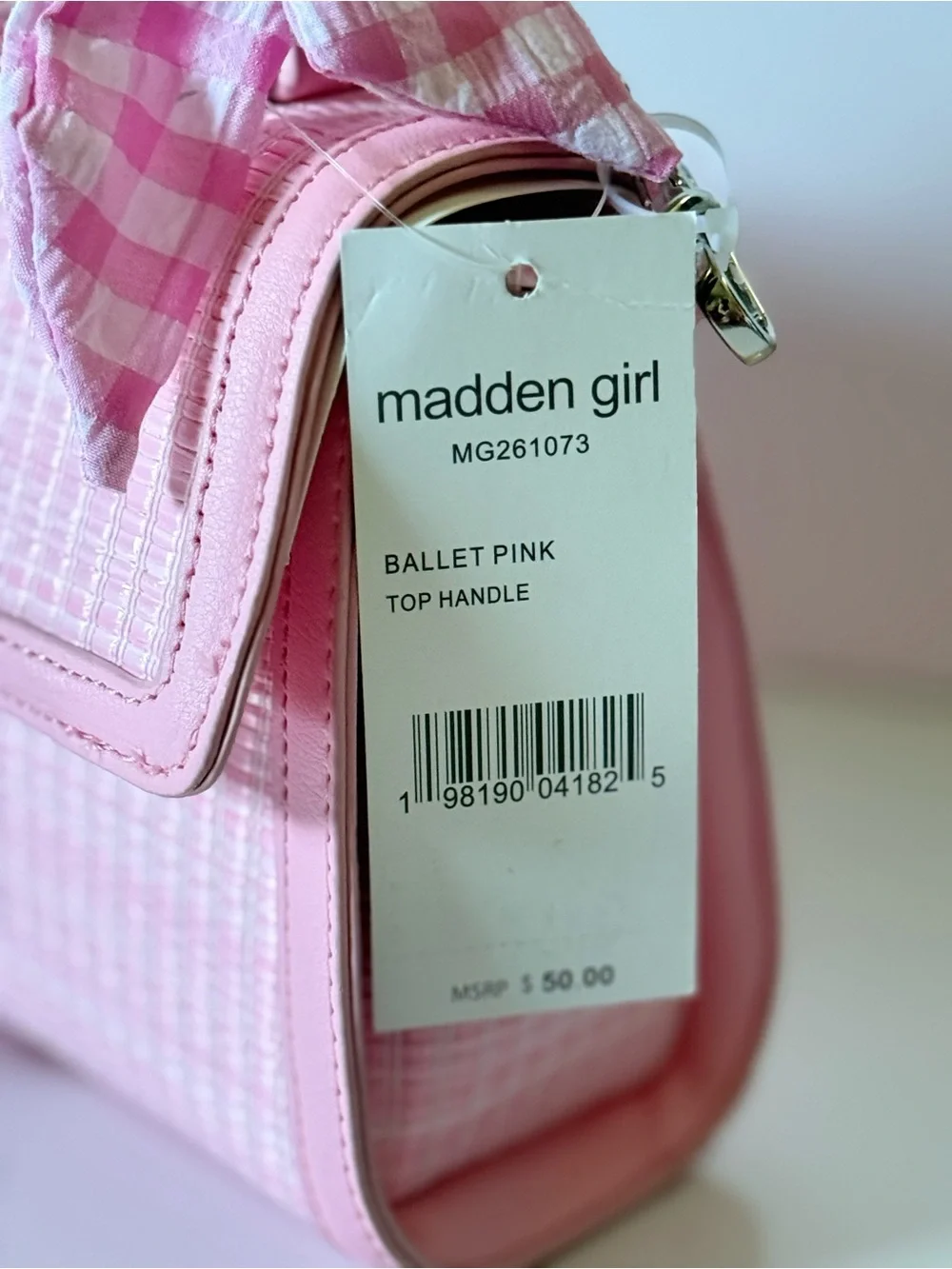 Madden Girl Ballet Pink Top Handle Crossbody Bag NWT | Cherry Charm